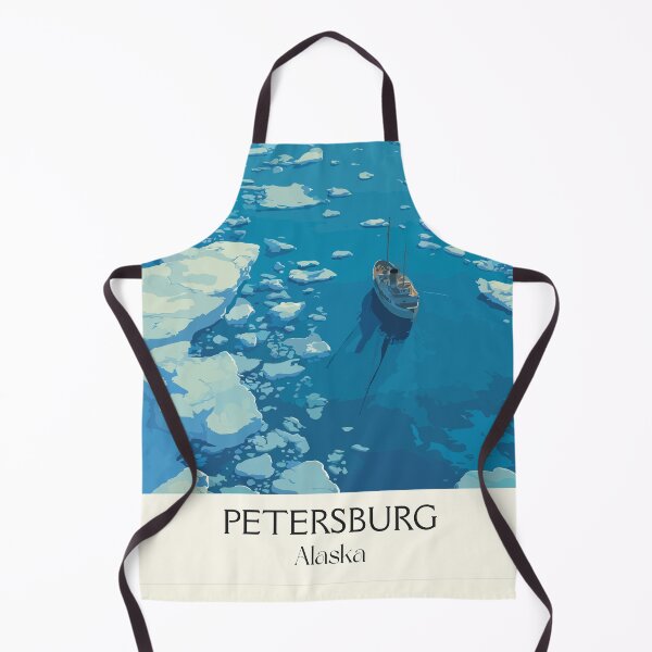 Item preview, Petersburg Alaska Retro Travel Art | Southeast Alaska Marine Wildlife Illustration designed and sold by TuncGK.