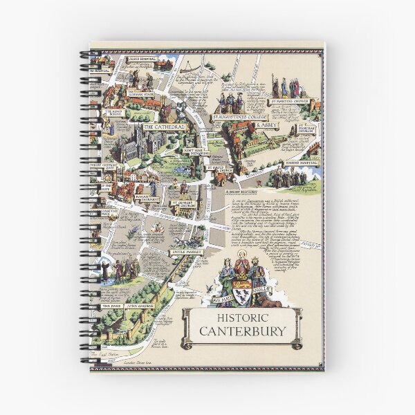 Item preview, Historic Canterbury Map designed and sold by colourfind.
