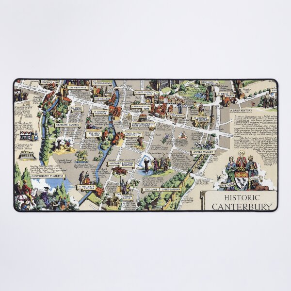 Item preview, Historic Canterbury Map designed and sold by colourfind.