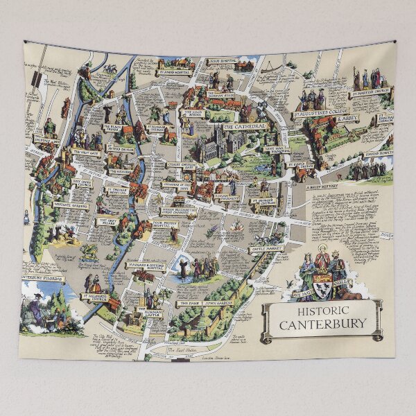 Item preview, Mapa histórico de Canterbury designed and sold by colourfind.