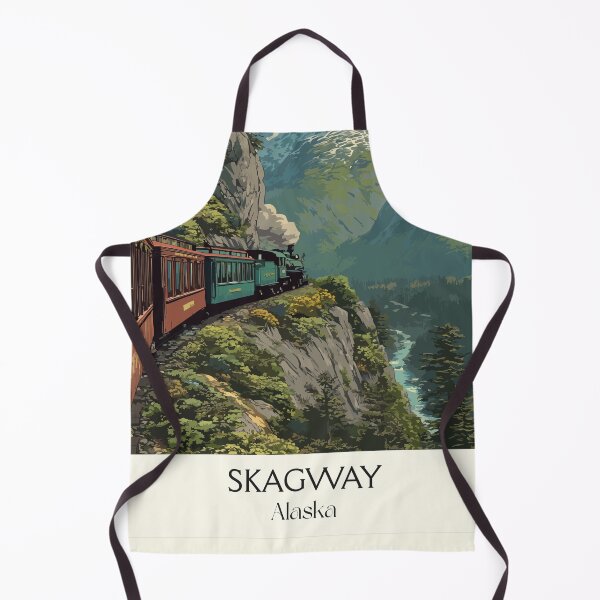 Item preview, Skagway Alaska Vintage Travel Design | White Pass & Yukon Route Railroad Art designed and sold by TuncGK.