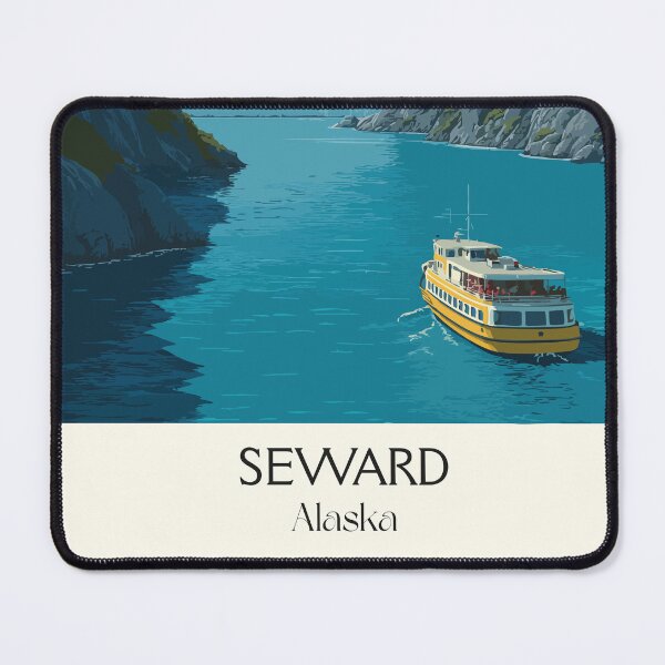 Item preview, Seward Alaska Vintage Travel Design | Kenai Fjords National Park Cruise Art designed and sold by TuncGK.