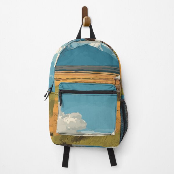 Item preview, Talkeetna Alaska Retro Travel Design | Rustic Cabin and Denali View Art designed and sold by TuncGK.