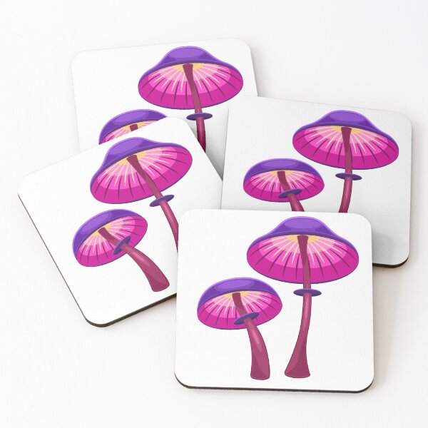 Item preview, Purple mushroom twins designed and sold by Funky-Fiber-Co.