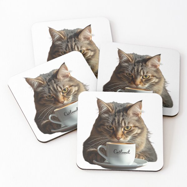 Item preview, Cat and Coffee – Funny Illustration for Coffee and Cat Lovers designed and sold by RAKO13.