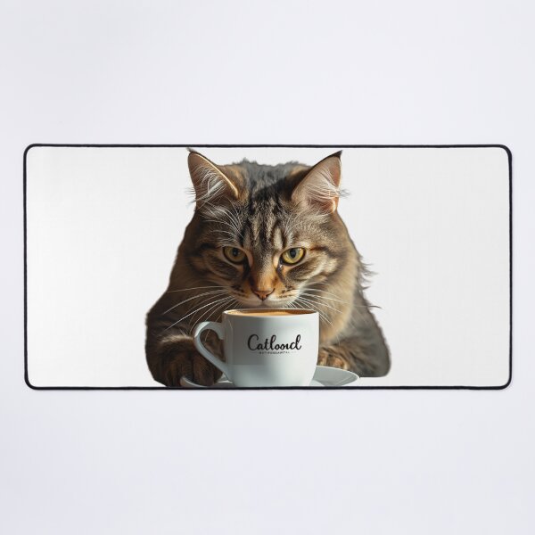Item preview, Cat and Coffee – Funny Illustration for Coffee and Cat Lovers designed and sold by RAKO13.