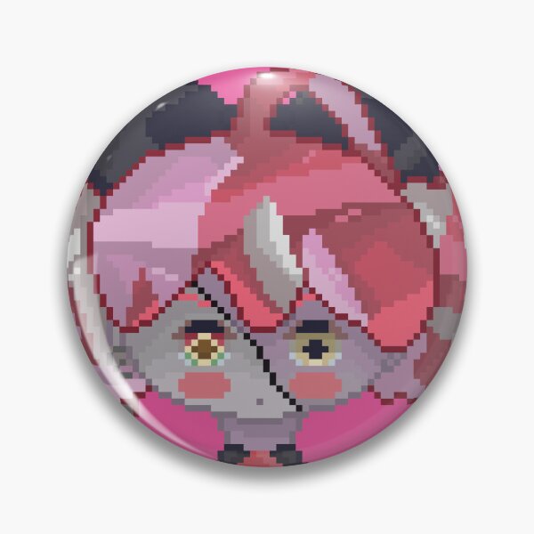 Item preview, [Hololive] Kureiji Ollie Chibi Flushed Pixel Art designed and sold by RobusonArts.