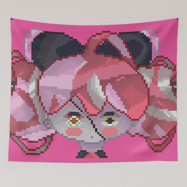 Item preview, [Hololive] Kureiji Ollie Chibi Flushed Pixel Art designed and sold by RobusonArts.