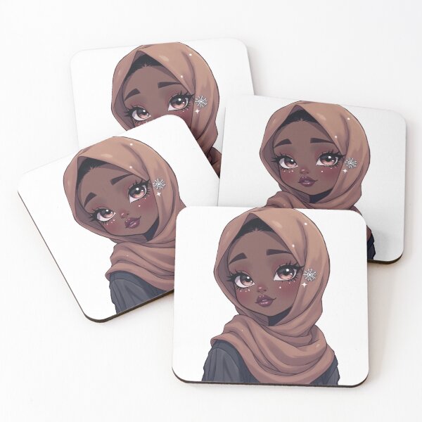 Item preview, Elegant Hijab Girl Sticker | Beautiful Muslimah Portrait designed and sold by Lulunza.