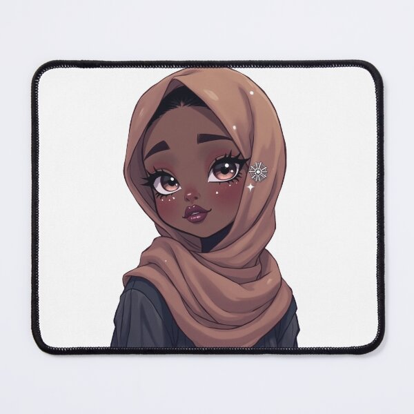Item preview, Elegant Hijab Girl Sticker | Beautiful Muslimah Portrait designed and sold by Lulunza.