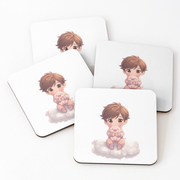 Item preview, Cloud Cuddles – Boy with Mini Piglet designed and sold by Purdiole-art.