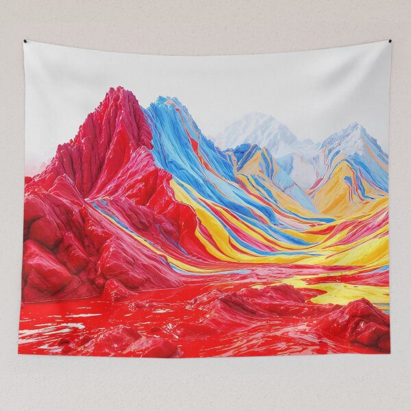Item preview, Paint Spill Mountains designed and sold by ArtBarnes.