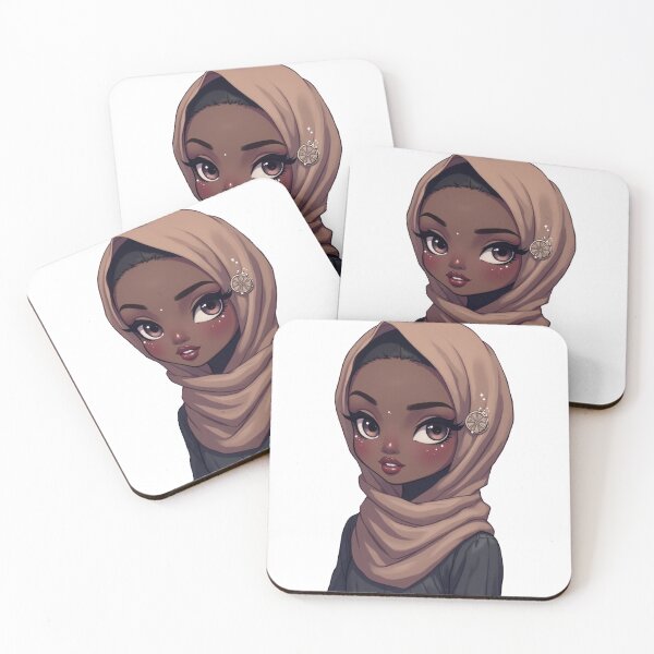 Item preview, Hijabi Girl with Brown Hijab Sticker | Cute Modest Fashion designed and sold by Lulunza.