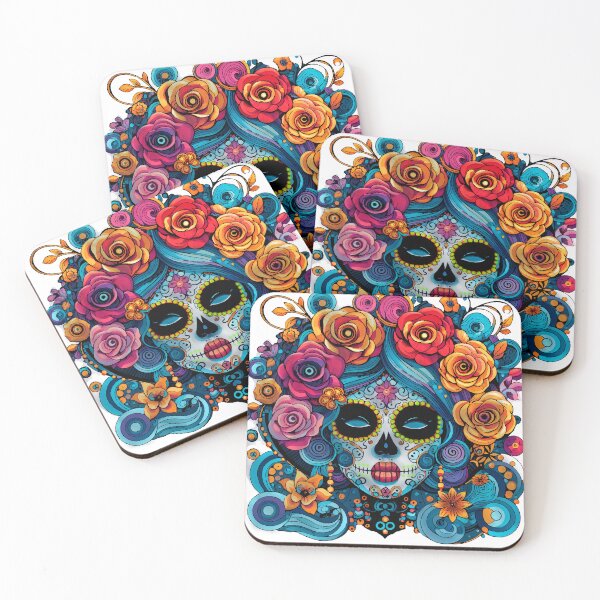 Item preview, Colorful Catrina Illustration - Day of the Dead Art and Mexican Tradition designed and sold by  Ojo de Lilith.