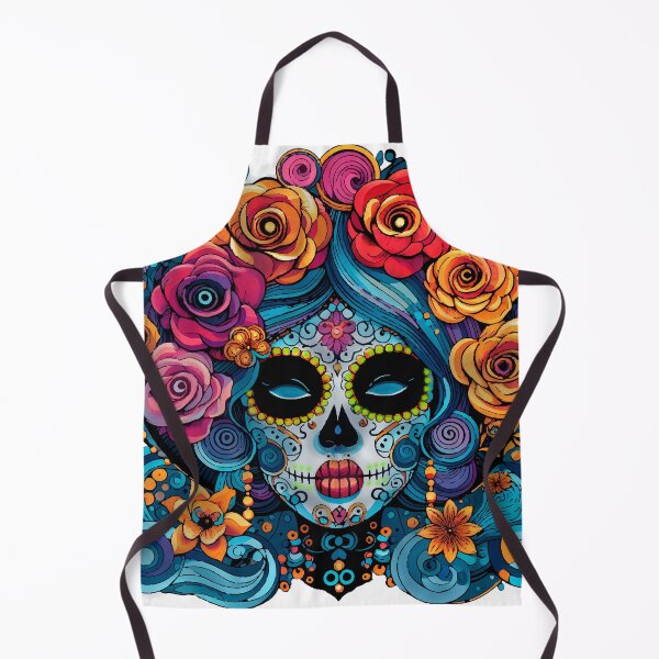 Item preview, Colorful Catrina Illustration - Day of the Dead Art and Mexican Tradition designed and sold by Ojo de Lilith.