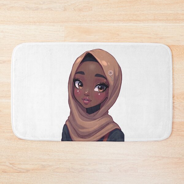 Item preview, Dark Skin Hijabi Girl Sticker | Muslim Woman Digital Art designed and sold by Lulunza.