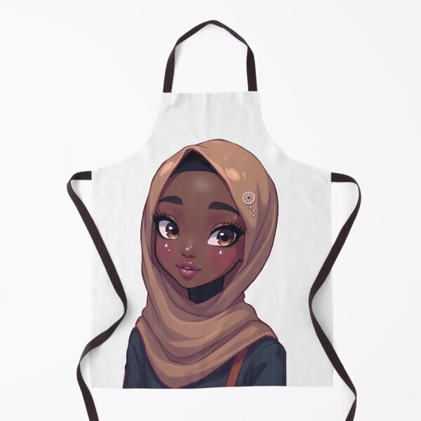 Item preview, Dark Skin Hijabi Girl Sticker | Muslim Woman Digital Art designed and sold by Lulunza.