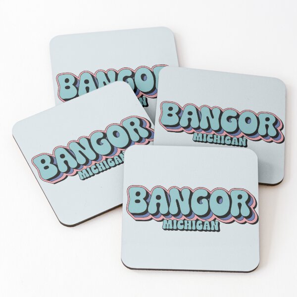 Item preview, Bangor Michigan 70s Retro designed and sold by TheOldMittenIllustrated.