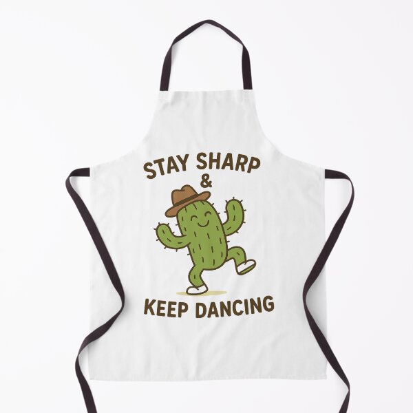 Item preview, Stay Sharp & Keep Dancing – Dancing Cactus Illustration designed and sold by Byarasstudio.