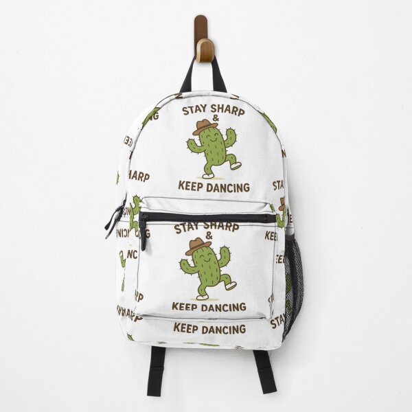Item preview, Stay Sharp & Keep Dancing – Dancing Cactus Illustration designed and sold by Byarasstudio.
