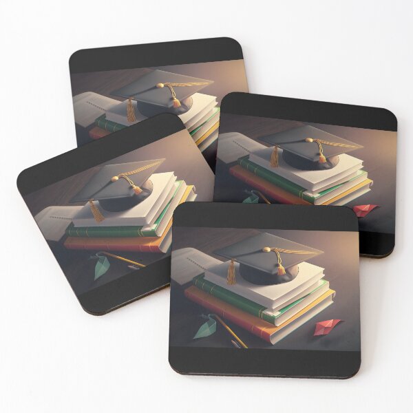 Item preview, Graduation illustration background with graduation hat and books. AI Generative content designed and sold by dvoevnore.