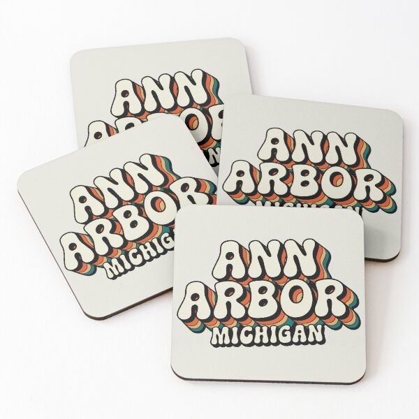 Item preview, Ann Arbor Michigan 70s Retro Rainbow designed and sold by TheOldMittenIllustrated.