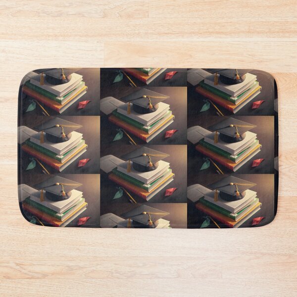 Item preview, Graduation illustration background with graduation hat and books. AI Generative content designed and sold by dvoevnore.