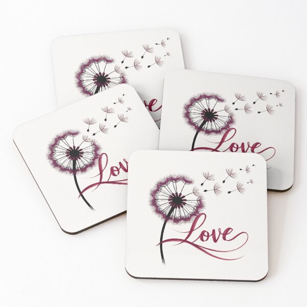 Item preview, Love Dandelion – Romantic Floral Illustration with Floating Seeds designed and sold by PrintableByZaah.