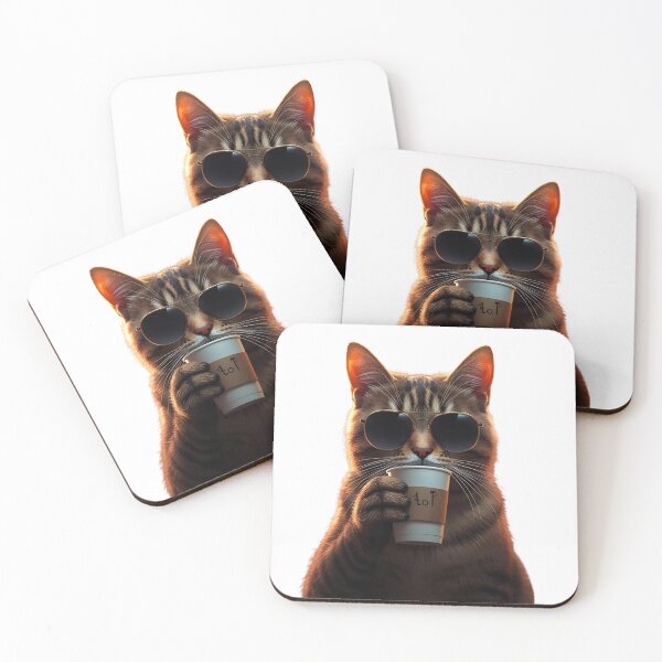 Item preview, Cat and Coffee – Funny Illustration for Coffee and Cat Lovers designed and sold by RAKO13.