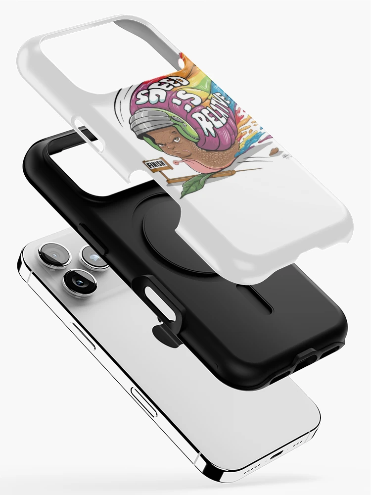 Thumbnail 2 of 4, iPhone Case, "Speed Is Relative" Racing Snail designed and sold by MemGraphicss.