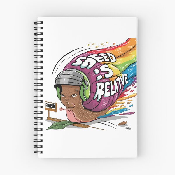 Item preview, "Speed Is Relative" Racing Snail designed and sold by MemGraphicss.