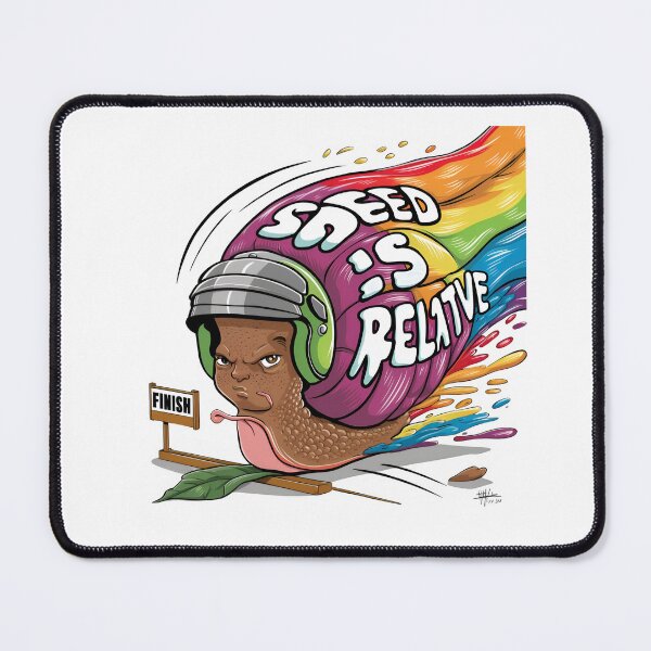 Item preview, "Speed Is Relative" Racing Snail designed and sold by MemGraphicss.