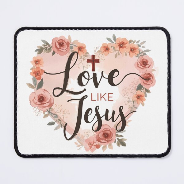 Item preview, Love Like Jesus - Floral heart designed and sold by GraceNoted.