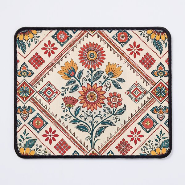 Item preview, Vibrant Folk Art Floral Seamless Pattern designed and sold by RGShirtWorks.