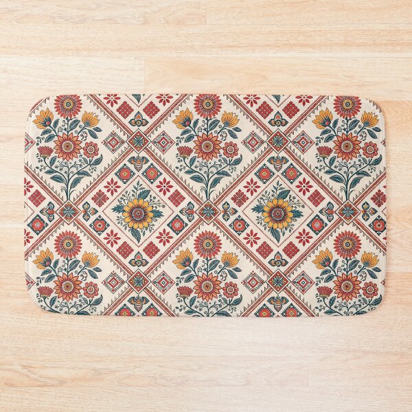 Item preview, Vibrant Folk Art Floral Seamless Pattern designed and sold by ML-Media.