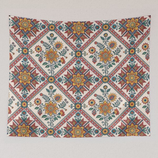 Item preview, Vibrant Folk Floral Seamless Pattern designed and sold by RGShirtWorks.