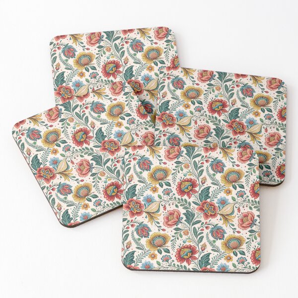 Item preview, Vibrant Folk Art Floral Seamless Pattern designed and sold by ML-Media.