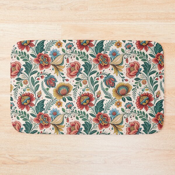 Item preview, Vibrant Folk Art Floral Seamless Pattern designed and sold by RGShirtWorks.