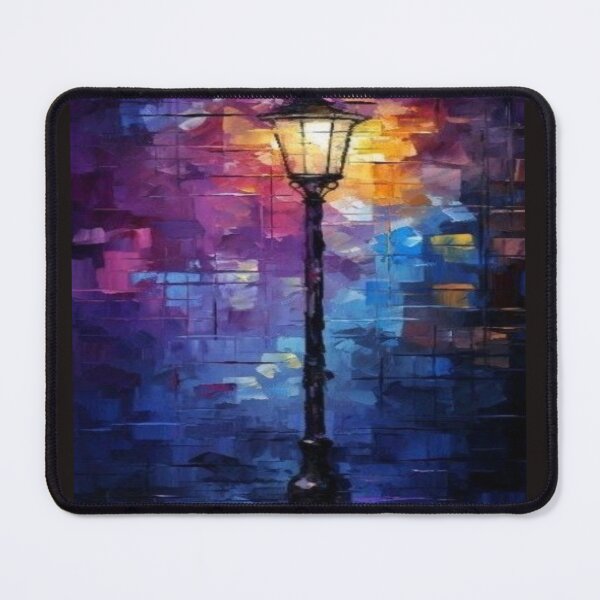 Item preview, Street Lamp in Colorful Night Artwork designed and sold by NivyasArtistry.