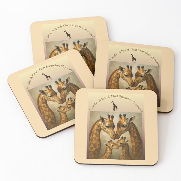Item preview, “Geometric Giraffe Family – Love That Stretches Skyward” designed and sold by GeoWild Designs.