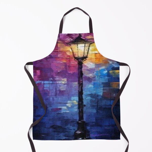 Item preview, Street Lamp in Colorful Night Artwork  designed and sold by NivyasArtistry.