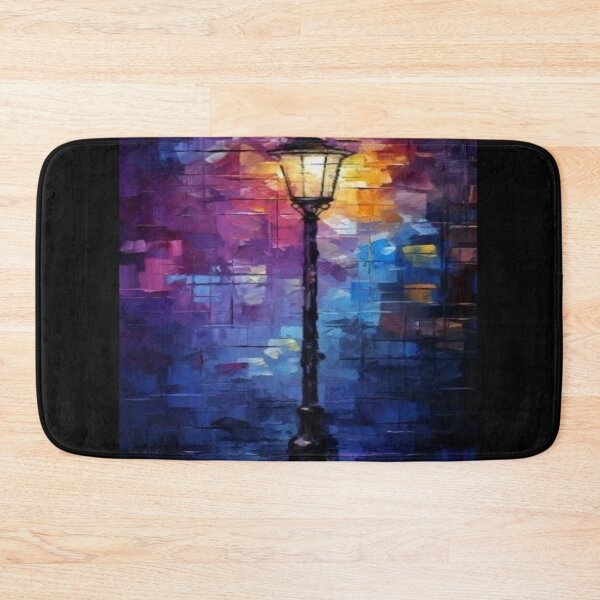 Item preview, Street Lamp in Colorful Night Artwork  designed and sold by NivyasArtistry.