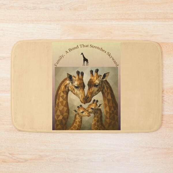 Item preview, “Geometric Giraffe Family – Love That Stretches Skyward” designed and sold by GeoWild Designs.