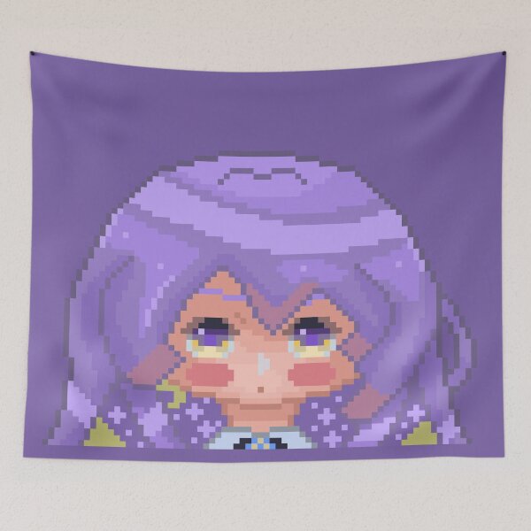 Item preview, [Hololive] Moona Hoshinova Chibi Flushed Pixel Art designed and sold by RobusonArts.