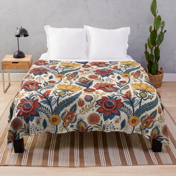 Item preview, Vibrant Bohemian Floral Seamless Pattern designed and sold by RGShirtWorks.