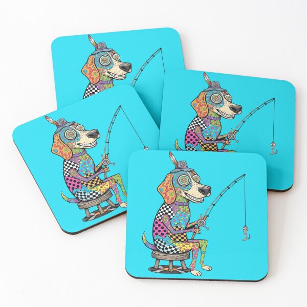 Item preview, Psychedelic Dog Fishing  designed and sold by Too Kool Designing .