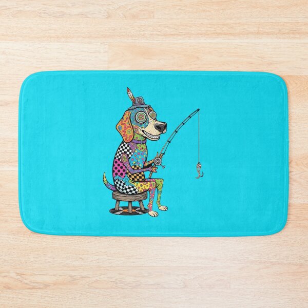 Item preview, Psychedelic Dog Fishing  designed and sold by Too Kool Designing .