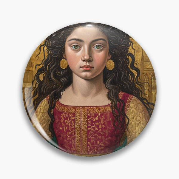 Item preview, Vintage Medieval style art of Esmeralda from the Hunchback of Notre Dame by Victor Hugo designed and sold by Vintage Designs +.