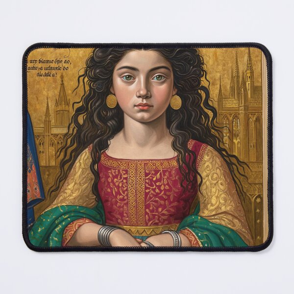 Item preview, Vintage Medieval style art of Esmeralda from the Hunchback of Notre Dame by Victor Hugo designed and sold by Vintage Designs +.