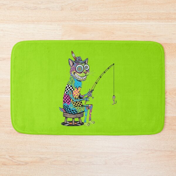 Item preview, Psychedelic Cat Fishing  designed and sold by Too Kool Designing .